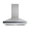 Winflo 30" Convertible Stainless Steel Wall Mount Range Hood, Baffle Filters, Push Button