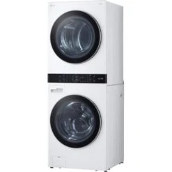 Lg Single Unit Electric Washtower With Center Control, White -Whirlpool || GENERIC Sales Store 216106 LeftView Lg