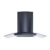 Winflo 30" Convertible Wall Mount Black Range Hood With Mesh Filters