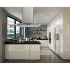 Winflo 36" Convertible Stainless Steel Glass Island Range Hood -Whirlpool || GENERIC Sales Store 220908 w LifestyleImage Lg