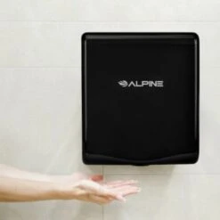 Alpine Industries Willow Black High-Speed 120v Hand Dryer With Wall Guard -Whirlpool || GENERIC Sales Store 232116 DetailedProductView3 Lg