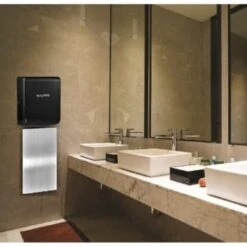 Alpine Industries Willow Black High-Speed 120v Hand Dryer With Wall Guard -Whirlpool || GENERIC Sales Store 232116 LifestyleImage Lg