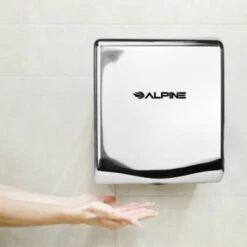 Alpine Industries Willow Automatic High-Speed Hand Dryer Chrome 120v -Whirlpool || GENERIC Sales Store 232117 BackView Lg