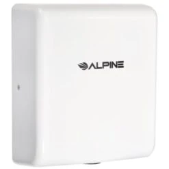 Alpine Industries Willow White High-Speed 120v Hand Dryer With Wall Guard