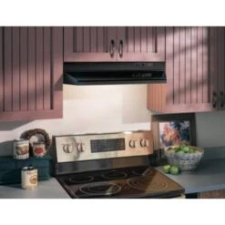 Broan® 30" Range Hood 7" Round Vent, Black Range Hood W/ez1 Installation Brackets -Whirlpool || GENERIC Sales Store 289082 v LifestyleImage Lg