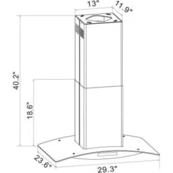 Winfl 30island Mnt Range Hood 475 Cfm Stnls Steel & Glass W/ Led & Touch Ctrl -Whirlpool || GENERIC Sales Store 313546 DetailedProductView1 Lg