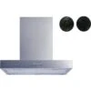 Winfl 30wall Mnt Range Hood, Stnls Steel, Mesh/charcoal Filters, Push Button