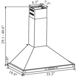 Winfl 36 475 Cfm Wall Range Hood Stnls Steel Mesh/charcoal Filters Touch Cntrl -Whirlpool || GENERIC Sales Store 313568 DetailedProductView2 Lg
