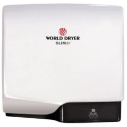 World Dryer Slimdri Hand Dryer, Aluminum, White